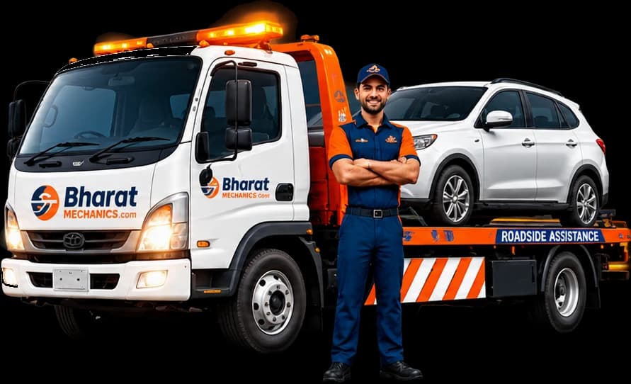 Bharat Mechanics roadside assistance tow truck and mechanic